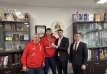 Пријем за џудисту Лазара Ждрала и његовог тренера Љубишу Мајдова у Општини Источно Ново Сарајево – 057. ГР